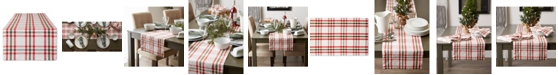 Design Imports Kitchen and Table Top Jolly Tree Collection Table Runner, Nutcracker Plaid, 14" x 108"